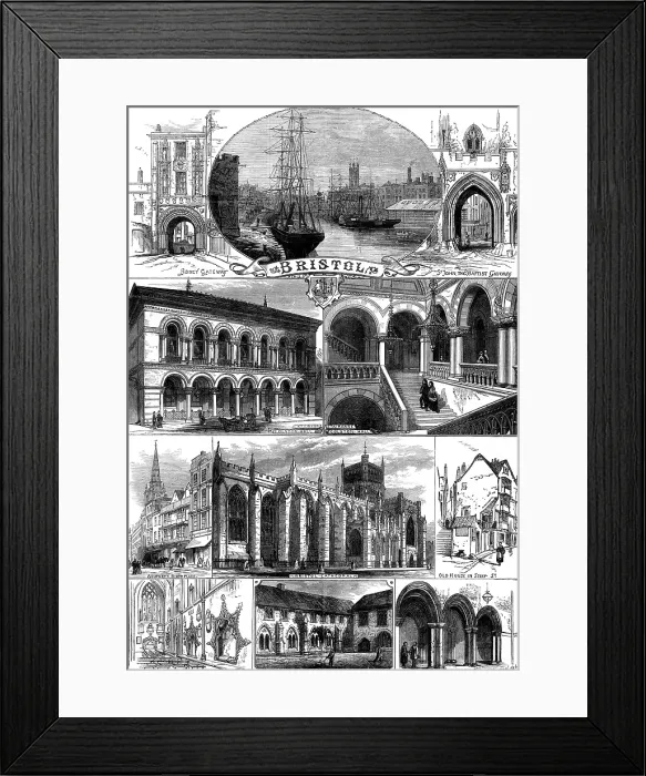 Framed Print : The Bristol Musical Festival: views in Bristol, 1873. Creator: Unknown Framed Print : The Bristol Musical Festival: views in Bristol, 1873. Creator: Unknown
