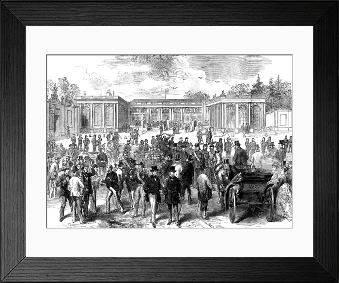 Framed Print : Outside the Grand Trianon during the trial of Marshal Bazaine, 1873. Creator: Unknown Framed Print : Outside the Grand Trianon during the trial of Marshal Bazaine, 1873. Creator: Unknown