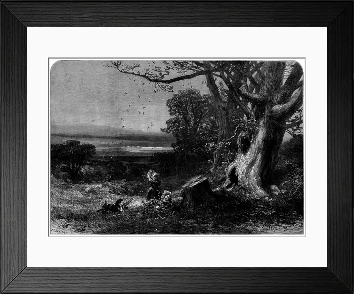 Framed Print : Autumn Leaves, 1873. Creator: Wagner Framed Print : Autumn Leaves, 1873. Creator: Wagner