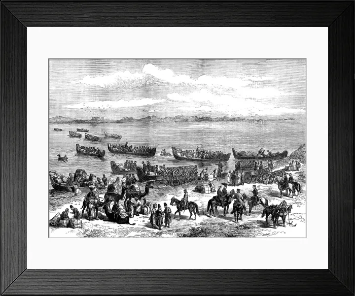 Framed Print : The Russian Expedition to Khiva: General Kaufmann's division crossing the Oxus, 1873. Creator: Unknown. The Russian Expedition to Khiva: General Kaufmann's division crossing the Oxus, 1873. Creator: Unknown Framed Print : The Russian Expedition to Khiva: General Kaufmann's division crossing the Oxus, 1873. Creator: Unknown. The Russian Expedition to Khiva: General Kaufmann's division crossing the Oxus, 1873. Creator: Unknown