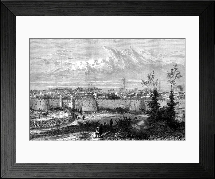 Framed Print : Russian troops entering the city of Khiva at the Hazar-Asp Gate, 1873. Creator: Unknown Framed Print : Russian troops entering the city of Khiva at the Hazar-Asp Gate, 1873. Creator: Unknown