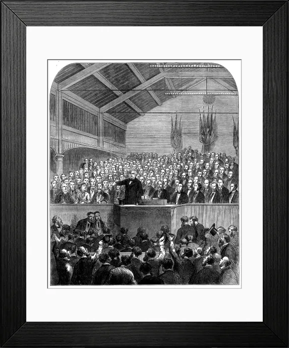 Framed Print : Mr. Bright addressing the electors of Birmingham, 1873. Creator: Unknown Framed Print : Mr. Bright addressing the electors of Birmingham, 1873. Creator: Unknown