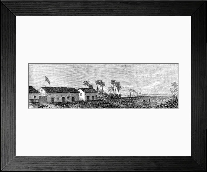 Framed Print : The British Consulate, Omoa, Honduras, 1873. Creator: Unknown Framed Print : The British Consulate, Omoa, Honduras, 1873. Creator: Unknown