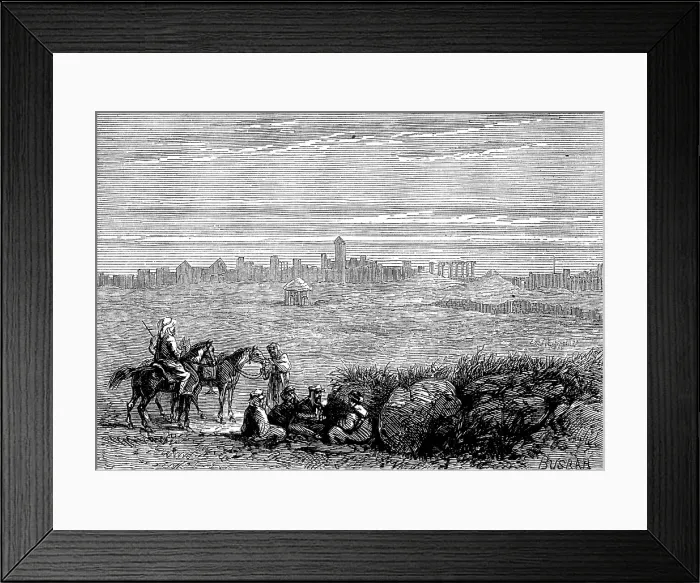 Framed Print : The Giant Cities of Bashan - Busrar, 1873. Creator: Unknown Framed Print : The Giant Cities of Bashan - Busrar, 1873. Creator: Unknown