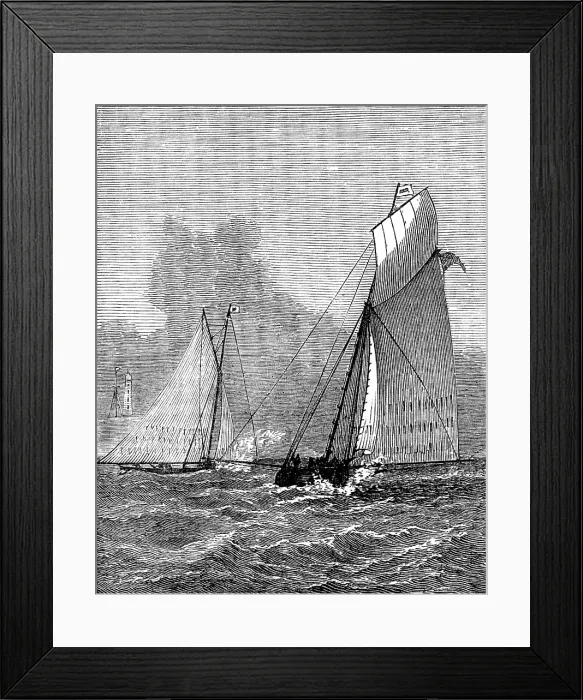 Framed Print : Royal Halifax (Nova Scotia) Yacht Club Race, 1873. Creator: Unknown Framed Print : Royal Halifax (Nova Scotia) Yacht Club Race, 1873. Creator: Unknown
