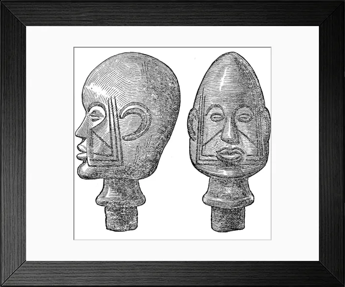 Framed Print : Specimen of Ashantee sculpture, 1873. Creator: Unknown Framed Print : Specimen of Ashantee sculpture, 1873. Creator: Unknown