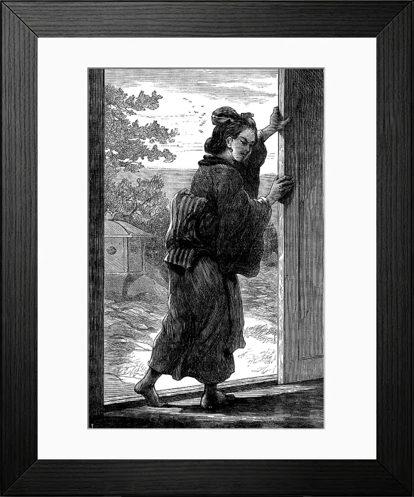 Framed Print : Sketches in Japan: Morning, 1873. Creator: Unknown Framed Print : Sketches in Japan: Morning, 1873. Creator: Unknown