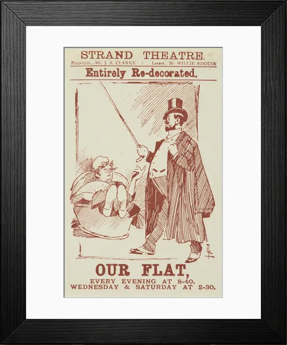 Framed Print : 'Our Flat - Entirely Re-decorated', at the Strand Theatre, late 19th century. Creator: Unknown Framed Print : 'Our Flat - Entirely Re-decorated', at the Strand Theatre, late 19th century. Creator: Unknown