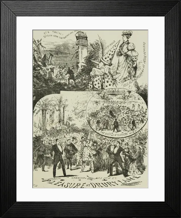 Framed Print : 'Pleasure' at the Drury Lane theatre, late 19th century. Creator: Unknown Framed Print : 'Pleasure' at the Drury Lane theatre, late 19th century. Creator: Unknown