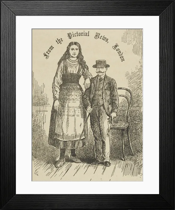 Framed Print : Russian giantess, Miss Elizabeth Lyska, performing at the South London Palace, 1889. Creator: Unknown Framed Print : Russian giantess, Miss Elizabeth Lyska, performing at the South London Palace, 1889. Creator: Unknown