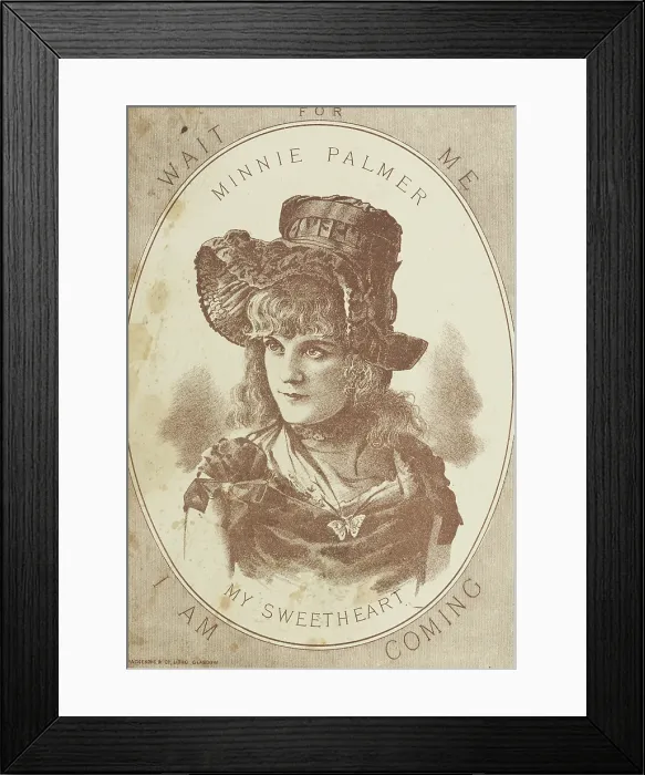 Framed Print : Minnie Palmer in 'My Sweetheart', late 19th century. Creator: Unknown Framed Print : Minnie Palmer in 'My Sweetheart', late 19th century. Creator: Unknown