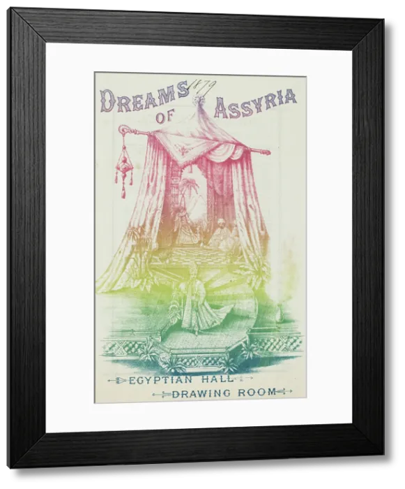 Framed Print : Dreams of Assyria - Egyptian Hall - Drawing Room, 1879. Creator: Unknown Framed Print : Dreams of Assyria - Egyptian Hall - Drawing Room, 1879. Creator: Unknown