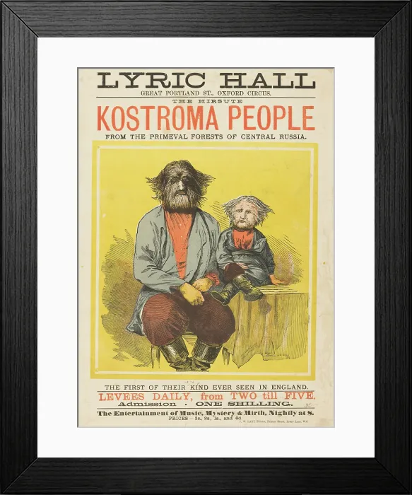 Framed Print : The Hirsute Kostroma People from the Primeval Forests of Central Russia, 1874. Creator: Unknown Framed Print : The Hirsute Kostroma People from the Primeval Forests of Central Russia, 1874. Creator: Unknown