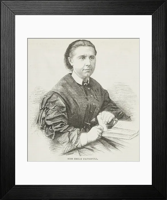 Framed Print : Miss Emily Faithfull, late 19th century. Creator: Unknown Framed Print : Miss Emily Faithfull, late 19th century. Creator: Unknown