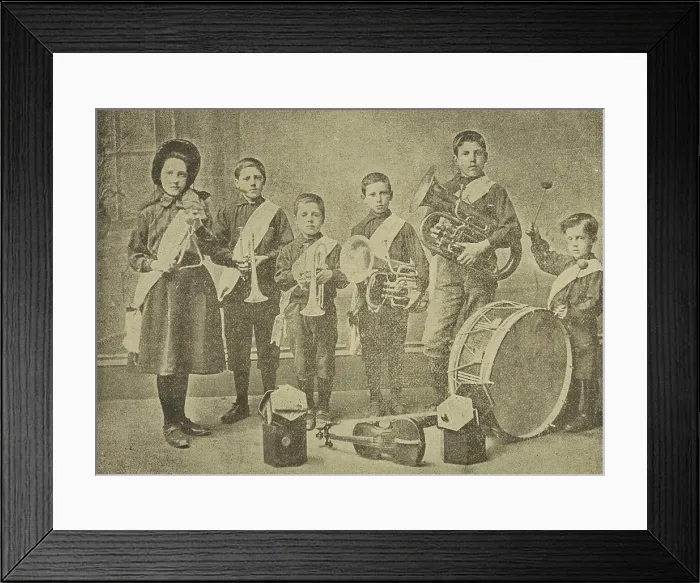 Framed Print : Salvation Army child musicians at Kennington Lane Barracks, London, 1896. Creator: Unknown