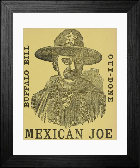 Framed Print : Buffalo Bill Out-Done by Mexican Joe, c1900. Creator: Unknown Framed Print : Buffalo Bill Out-Done by Mexican Joe, c1900. Creator: Unknown