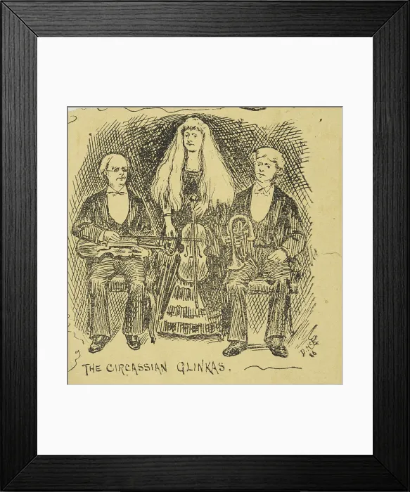Framed Print : The Circassian Glinkas, 1873. Creator: D. McF Framed Print : The Circassian Glinkas, 1873. Creator: D. McF
