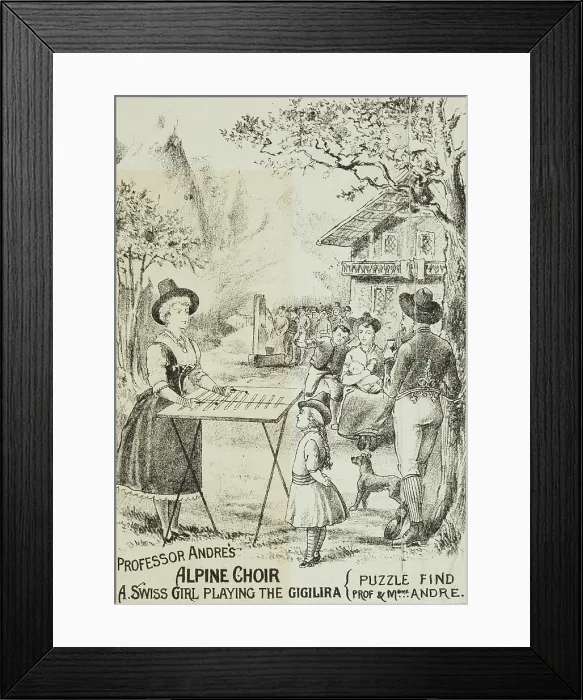Framed Print : Professor Andre's Alpine Choir, late 19th century. Creator: Unknown. Professor Andre's Alpine Choir, late 19th century. Creator: Unknown Framed Print : Professor Andre's Alpine Choir, late 19th century. Creator: Unknown. Professor Andre's Alpine Choir, late 19th century. Creator: Unknown