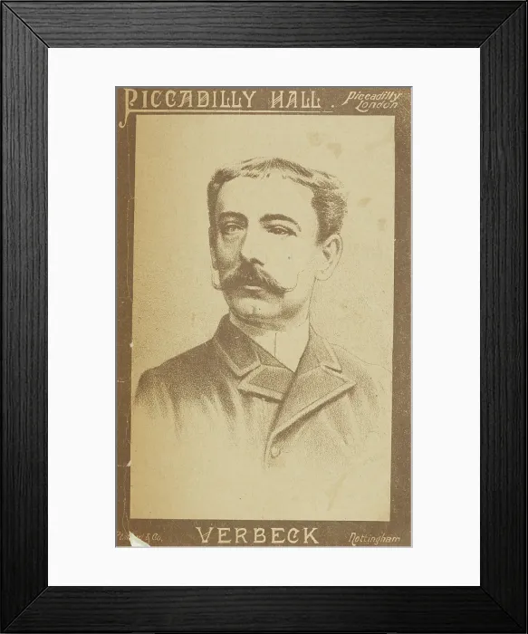Framed Print : Verbeck at Piccadilly Hall, 1886. Creator: Unknown Framed Print : Verbeck at Piccadilly Hall, 1886. Creator: Unknown