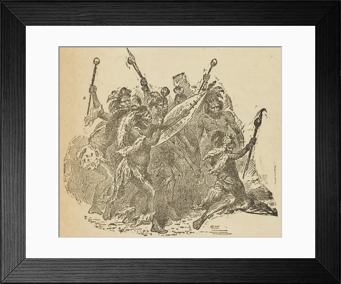 Framed Print : Farini's Friendly Zulus, 1880. Creator: Unknown. Farini's Friendly Zulus, 1880. Creator: Unknown Framed Print : Farini's Friendly Zulus, 1880. Creator: Unknown. Farini's Friendly Zulus, 1880. Creator: Unknown