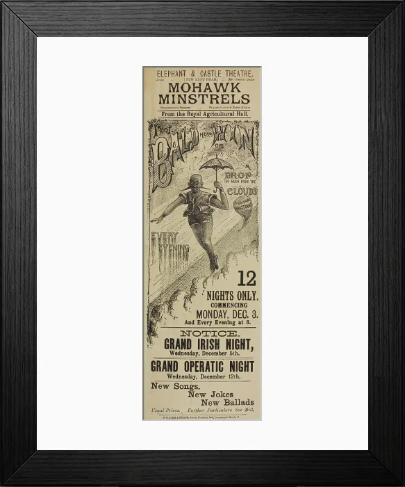 Framed Print : Mohawk Minstrels from the Royal Agricultural Hall, late 19th century. Creator: Unknown Framed Print : Mohawk Minstrels from the Royal Agricultural Hall, late 19th century. Creator: Unknown