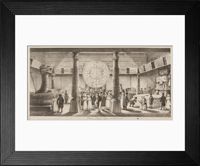 Framed Print : Exhibition of Antient [sic] Mexico at the Egyptian Hall, Piccadilly, c1824. Creator: Unknown