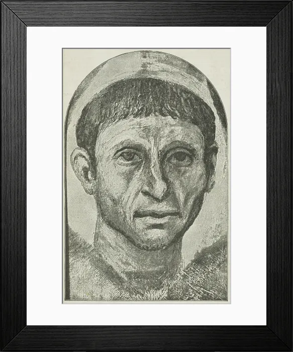 Framed Print : An Egyptian portrait on display at the Egyptian Hall, Piccadilly, 1888. Creator: Unknown Framed Print : An Egyptian portrait on display at the Egyptian Hall, Piccadilly, 1888. Creator: Unknown