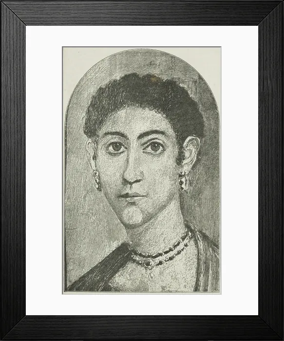 Framed Print : An Egyptian portrait on display at the Egyptian Hall, Piccadilly, 1888. Creator: Unknown