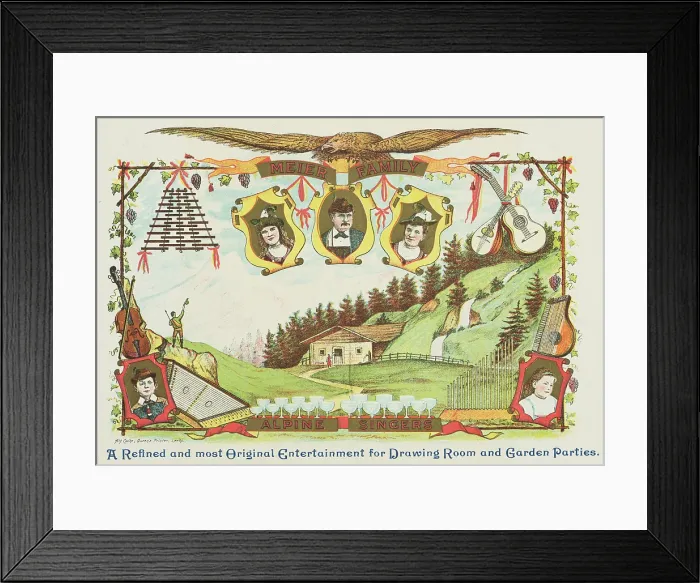 Framed Print : Meier Family, A refined and most Original Entertainment... late 19th century. Creator: Unknown Framed Print : Meier Family, A refined and most Original Entertainment... late 19th century. Creator: Unknown
