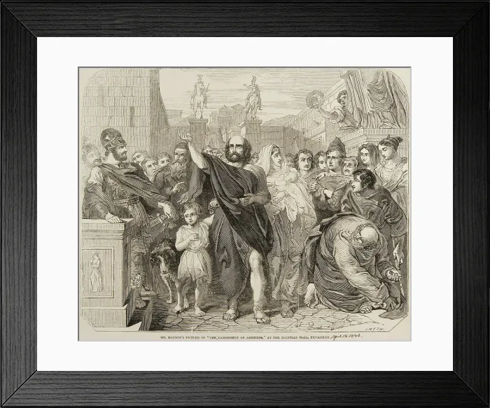 Framed Print : Mr Haydon's picture of 'The Banishment of Aristides' at the Egyptian Hall, Piccadilly, 1846 Framed Print : Mr Haydon's picture of 'The Banishment of Aristides' at the Egyptian Hall, Piccadilly, 1846