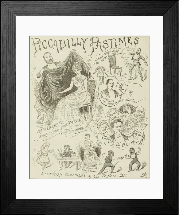 Framed Print : Piccadilly Pastimes, 1886. Creator: Unknown Framed Print : Piccadilly Pastimes, 1886. Creator: Unknown