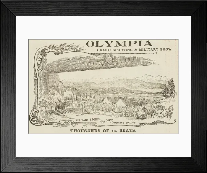 Framed Print : Grand Sporting and Military Show at Olympia in London, 1896. Creator: Unknown Framed Print : Grand Sporting and Military Show at Olympia in London, 1896. Creator: Unknown