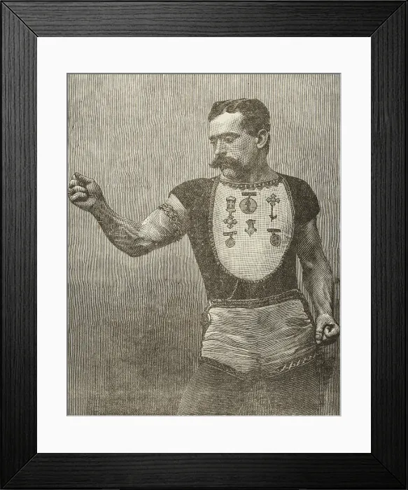 Framed Print : Samson, The Strongest Living Man, 1889. Creator: Unknown Framed Print : Samson, The Strongest Living Man, 1889. Creator: Unknown