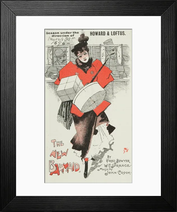Framed Print : 'The New Barmaid' at the Avenue Theatre, 1896. Creator: Unknown Framed Print : 'The New Barmaid' at the Avenue Theatre, 1896. Creator: Unknown