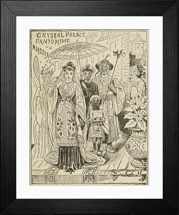 Framed Print : Crystal Palace Pantomime: Aladdin, mid-late19th century. Creator: Unknown Framed Print : Crystal Palace Pantomime: Aladdin, mid-late19th century. Creator: Unknown