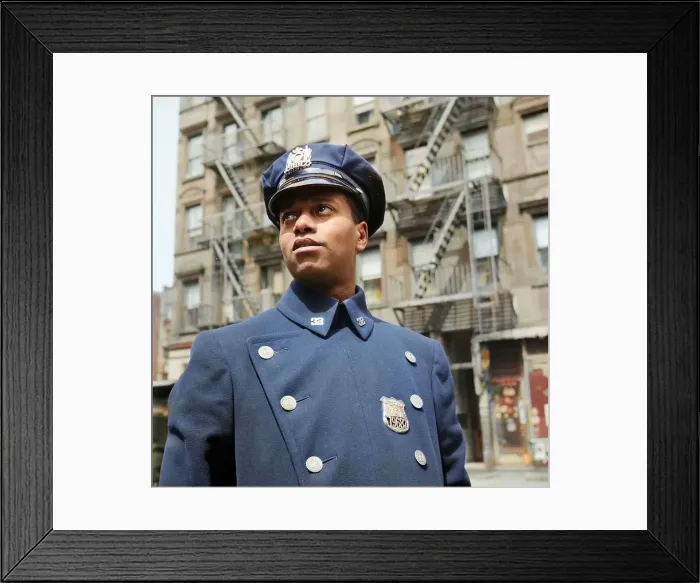 Framed Print : Possibly: Policeman no. 19687, New York, 1943. Creator: Gordon Parks Framed Print : Possibly: Policeman no. 19687, New York, 1943. Creator: Gordon Parks