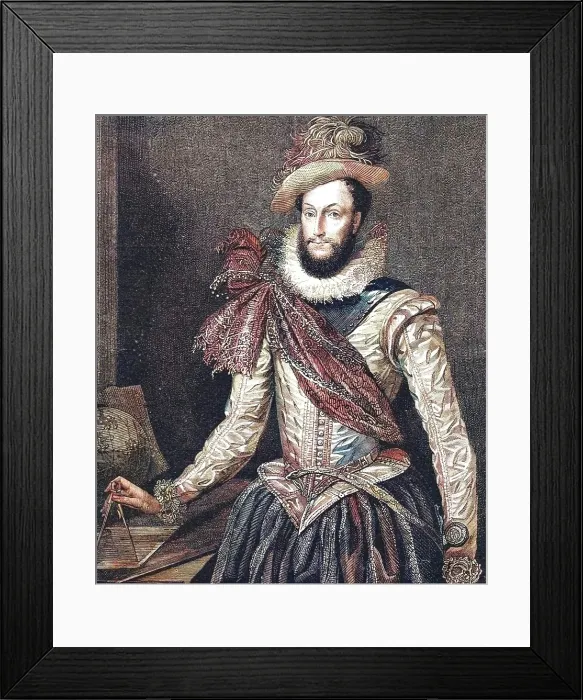 Framed Print : Sir Walter Raleigh, 1588, 1888. Creator: Unknown. Sir Walter Raleigh, 1588, 1888. Creator: Unknown Framed Print : Sir Walter Raleigh, 1588, 1888. Creator: Unknown. Sir Walter Raleigh, 1588, 1888. Creator: Unknown