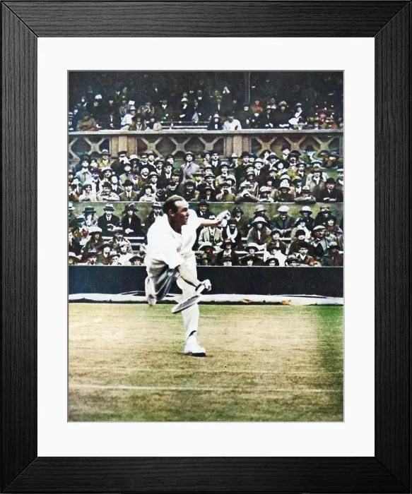Framed Print : Tennis match on Centre Court at Wimbledon, c1930s, (1935). Creator: Unknown Framed Print : Tennis match on Centre Court at Wimbledon, c1930s, (1935). Creator: Unknown