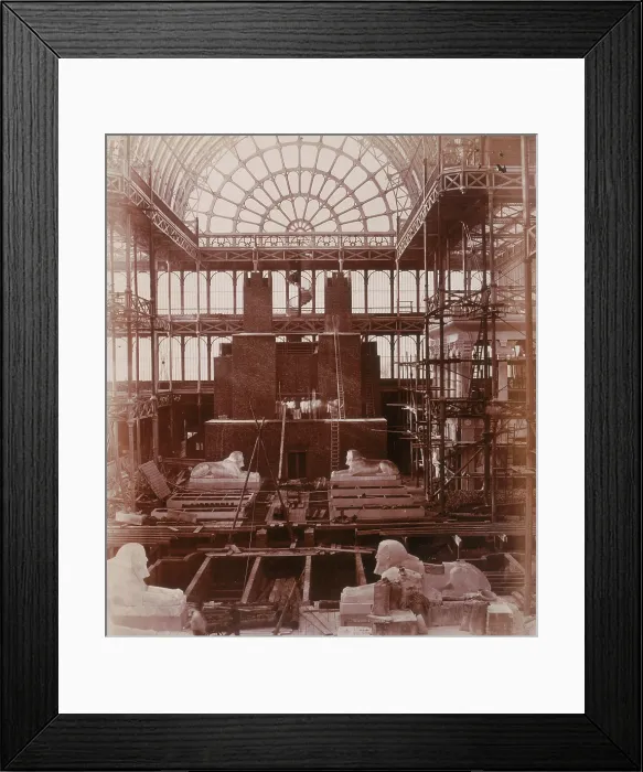 Framed Print : Preparations for the erection of the Colossi of Aboo Simbel, Crystal Palace, Sydenham, 1852-1854 Framed Print : Preparations for the erection of the Colossi of Aboo Simbel, Crystal Palace, Sydenham, 1852-1854