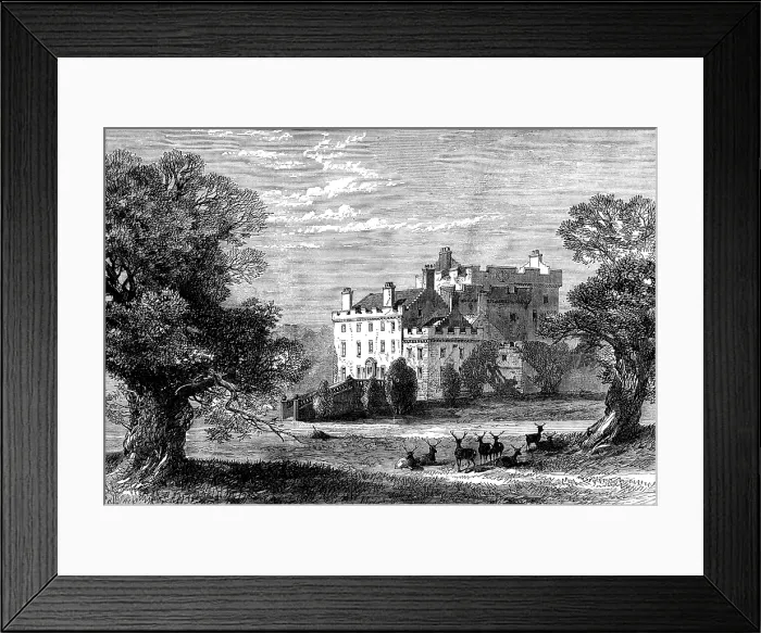 Framed Print : Ancrum House, near Jedburgh, lately destroyed by fire, 1873. Creator: Unknown Framed Print : Ancrum House, near Jedburgh, lately destroyed by fire, 1873. Creator: Unknown