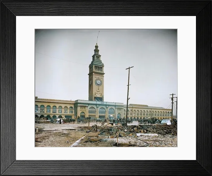 Framed Print : Ferry Building, San Francisco, Cal. c1906. Creator: Unknown Framed Print : Ferry Building, San Francisco, Cal. c1906. Creator: Unknown