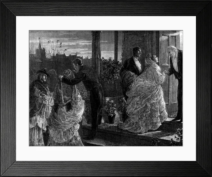 Framed Print : After the Party - drawn by E. F. Brewtnall, 1873. Creator: William Hollidge Framed Print : After the Party - drawn by E. F. Brewtnall, 1873. Creator: William Hollidge