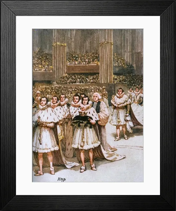 Framed Print : Coronation of King William IV: the royal procession, Westminster Abbey, London, 1830 (c1890). Creator: Unknown Framed Print : Coronation of King William IV: the royal procession, Westminster Abbey, London, 1830 (c1890). Creator: Unknown