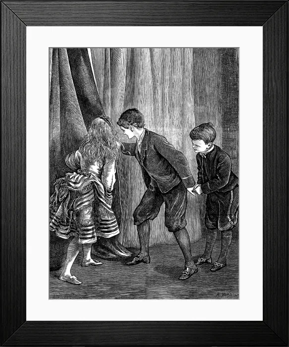 Framed Print : Hide and Seek, 1873. Creators: A. Hopkins, Joseph Swain Framed Print : Hide and Seek, 1873. Creators: A. Hopkins, Joseph Swain