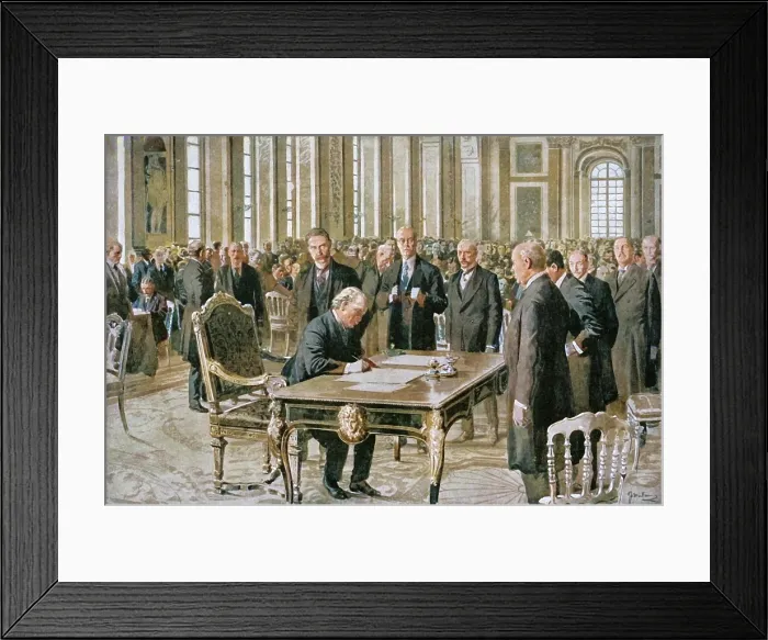 Framed Print : The Prime Minister of Great Britain Signing the Peace Treaty, 1919. Creator: Unknown. The Prime Minister of Great Britain Signing the Peace Treaty, 1919 Framed Print : The Prime Minister of Great Britain Signing the Peace Treaty, 1919. Creator: Unknown. The Prime Minister of Great Britain Signing the Peace Treaty, 1919
