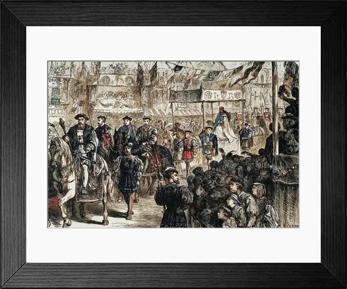 Framed Print : The Marriage Procession of Anne Boleyn, (1533), 1890. Creator: Unknown. The Marriage Procession of Anne Boleyn, (1533), 1890. Creator: Unknown Framed Print : The Marriage Procession of Anne Boleyn, (1533), 1890. Creator: Unknown. The Marriage Procession of Anne Boleyn, (1533), 1890. Creator: Unknown