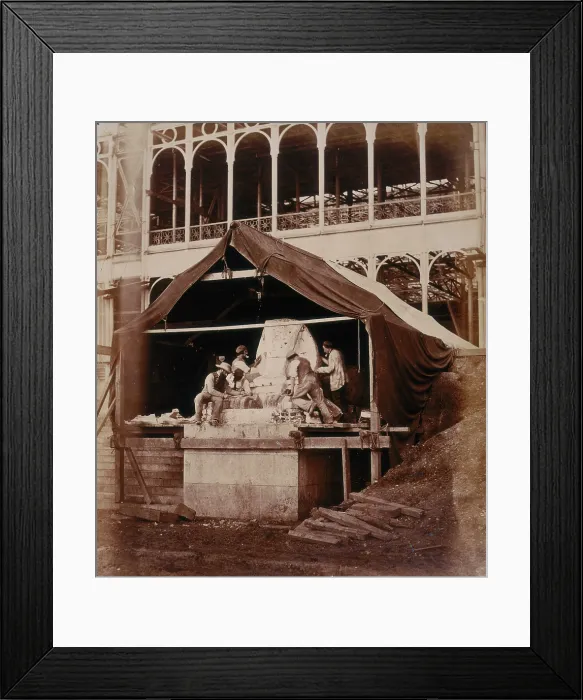 Framed Print : Casting the Sphinx at the South Transept, Crystal Palace, Sydenham, 1852-1854 Framed Print : Casting the Sphinx at the South Transept, Crystal Palace, Sydenham, 1852-1854