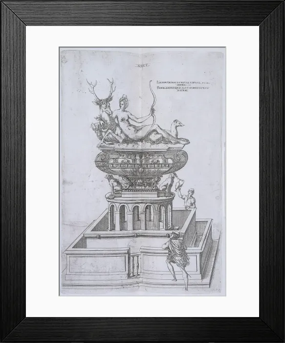 Framed Print : The Fountain of Diana at Anet, 1607. Creator: Unknown Framed Print : The Fountain of Diana at Anet, 1607. Creator: Unknown