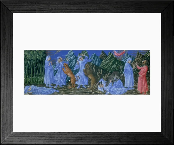 Framed Print : Inferno, Canto I, 1442-1450. Creator: Priamo della Quercia Framed Print : Inferno, Canto I, 1442-1450. Creator: Priamo della Quercia