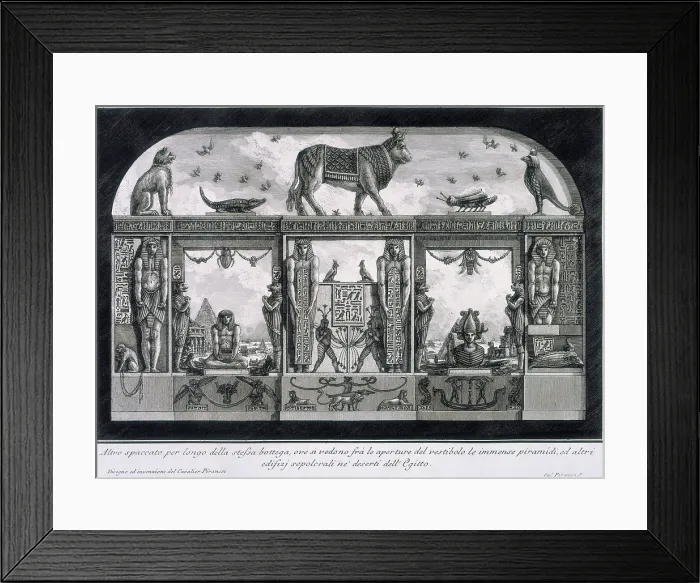 Framed Print : Egyptian mural decoration for the Caffe degli Inglesi, Piazza di Spagna, Rome, 1769. Creator: Giovanni Battista Piranesi Framed Print : Egyptian mural decoration for the Caffe degli Inglesi, Piazza di Spagna, Rome, 1769. Creator: Giovanni Battista Piranesi